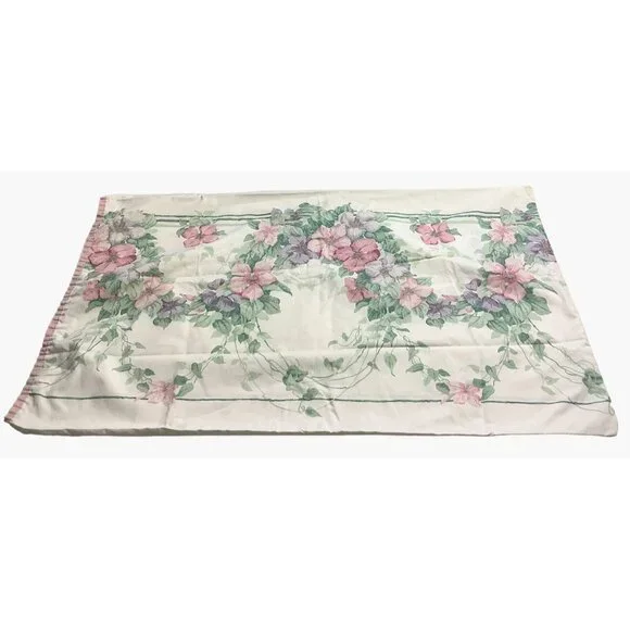 2 Sanderson Floral Standard Pillowcases Pink Lavender Flowers Floral 30" x 19" - Picture 5 of 8